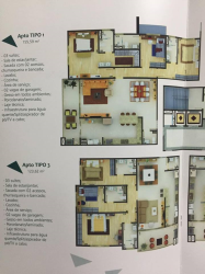 Apartamentos tipo 1 e 3